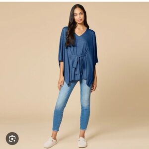 Softies Ultra-Dream Belted Shawl - Blue